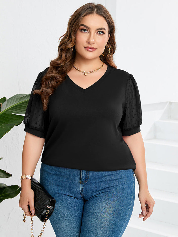 Rhianna™ - Élégante blouse à manches bouffantes
