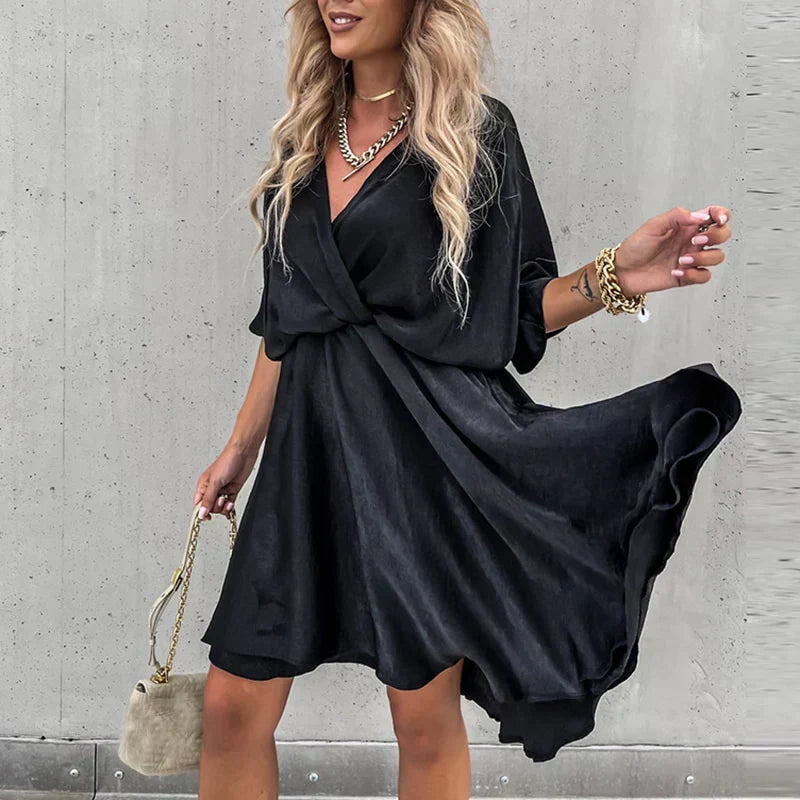 Lennon - Robe Mini Chic d'Été à Taille Haute