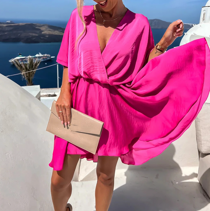 Lennon - Robe Mini Chic d'Été à Taille Haute