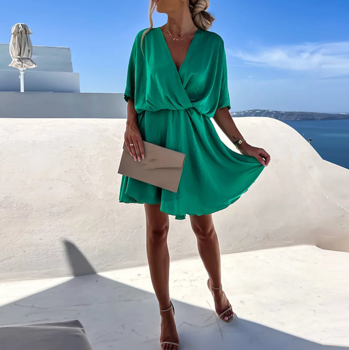 Lennon - Robe Mini Chic d'Été à Taille Haute