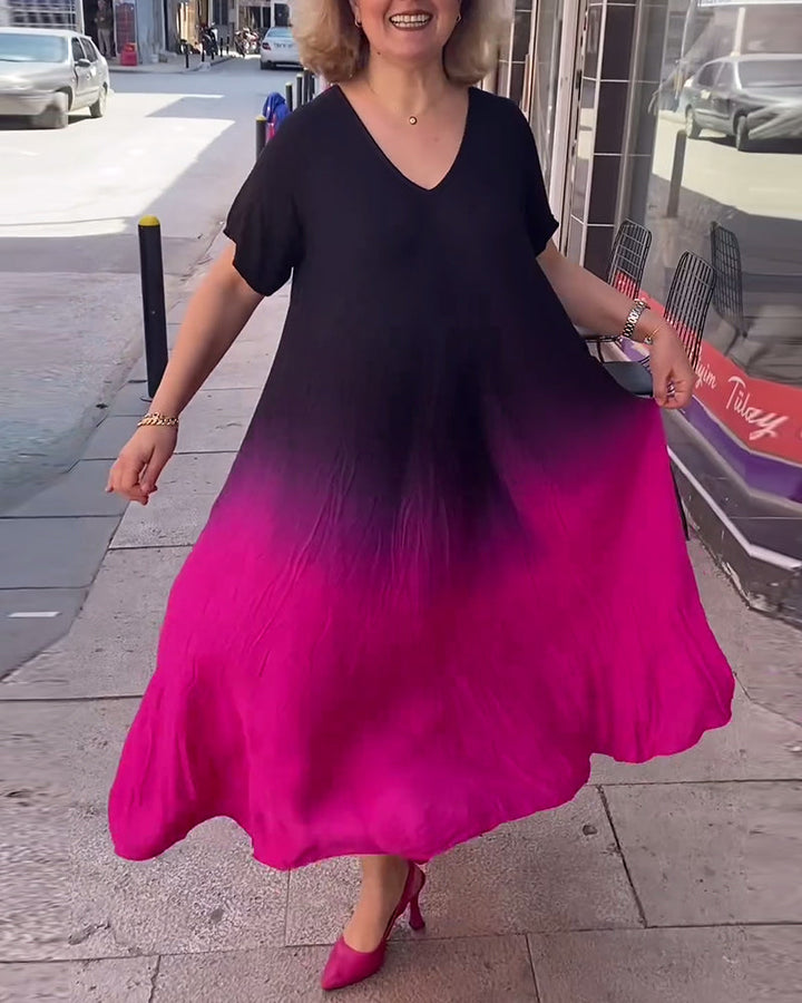 Joan - Robe Maxi d'Été en Dégradé Légère
