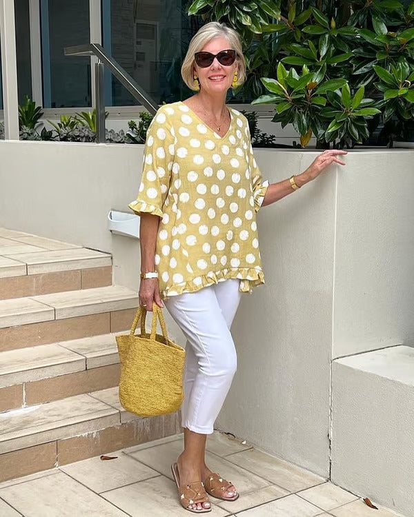 Chloe™ - Élégante V-Neck Blouse