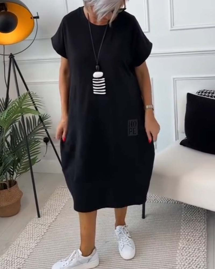 Cleo - Élégante Robe à Manches Courtes