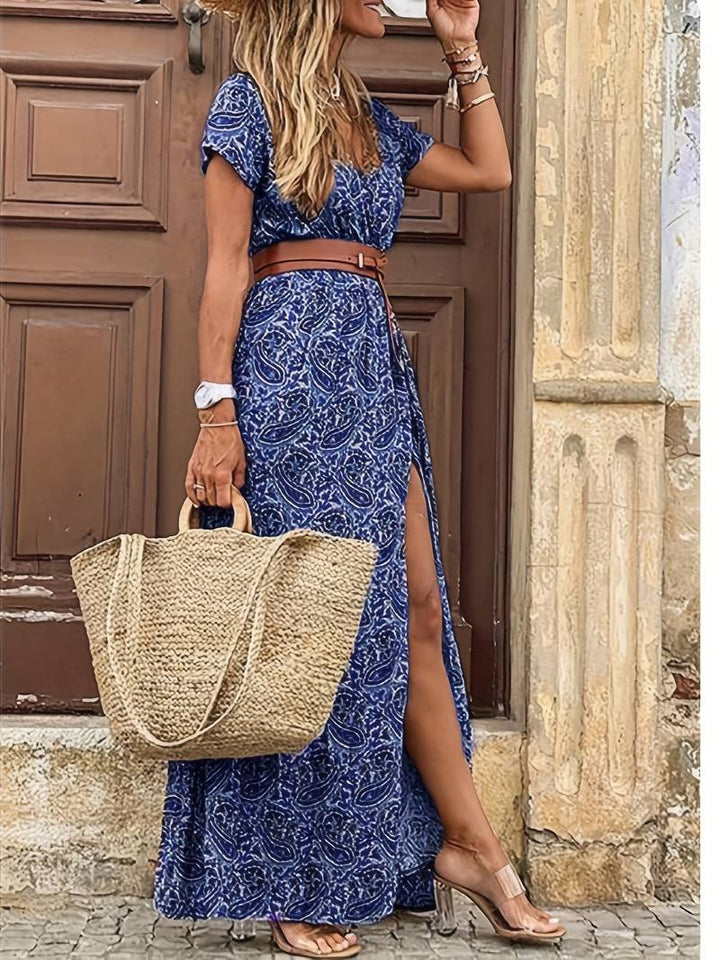 Kate - Robe Élégante à Manches Bouffantes Plissées