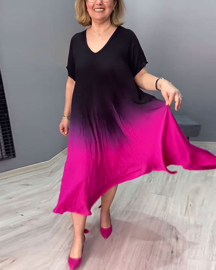 Joan - Robe Maxi d'Été en Dégradé Légère