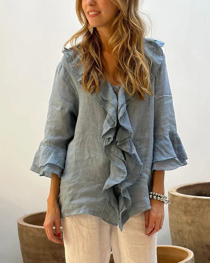 Cherry™ - Élégante Blouse à Volants