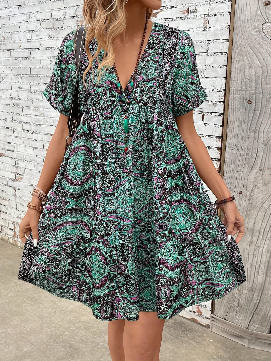 Sabrina | Robe Grande Taille à Manches Courtes