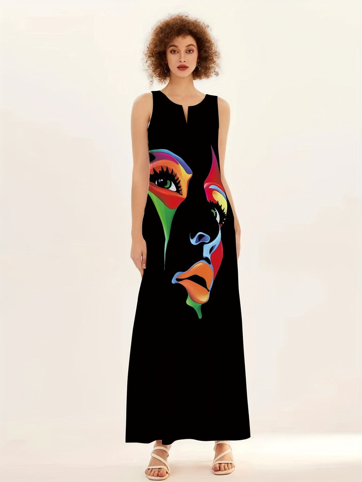 Chic Printed Maxi Robe by Honor