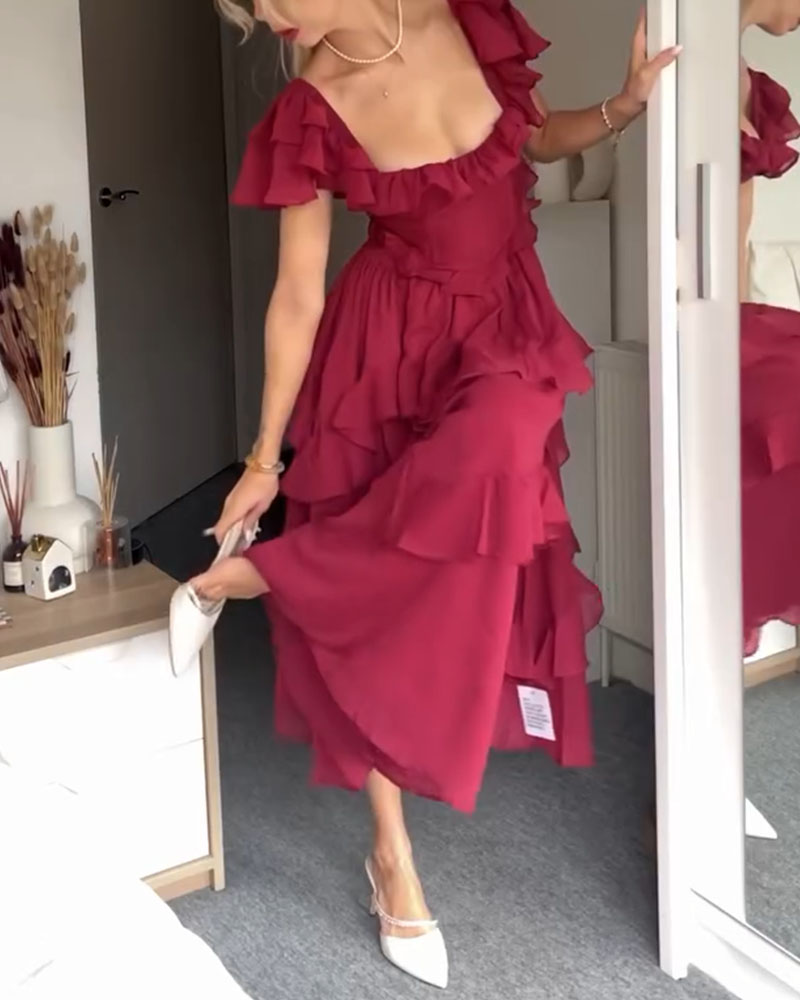 Quinlan - Robe Chic Taille Haute avec Finitions en Dentelle