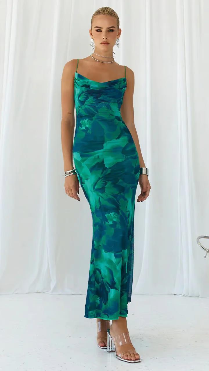 Ainsley - Robe Maxi Bodycon Sans Manches pour Soirée
