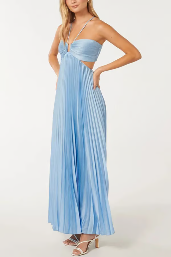 Tansy - Maxi Halter Robe Éclat d'Été
