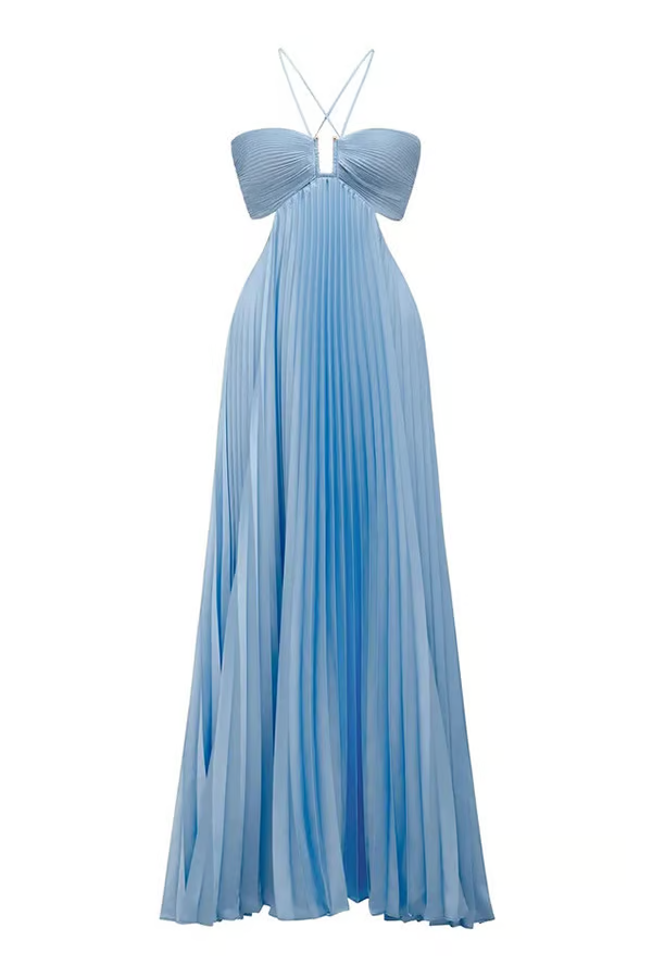 Tansy - Maxi Halter Robe Éclat d'Été