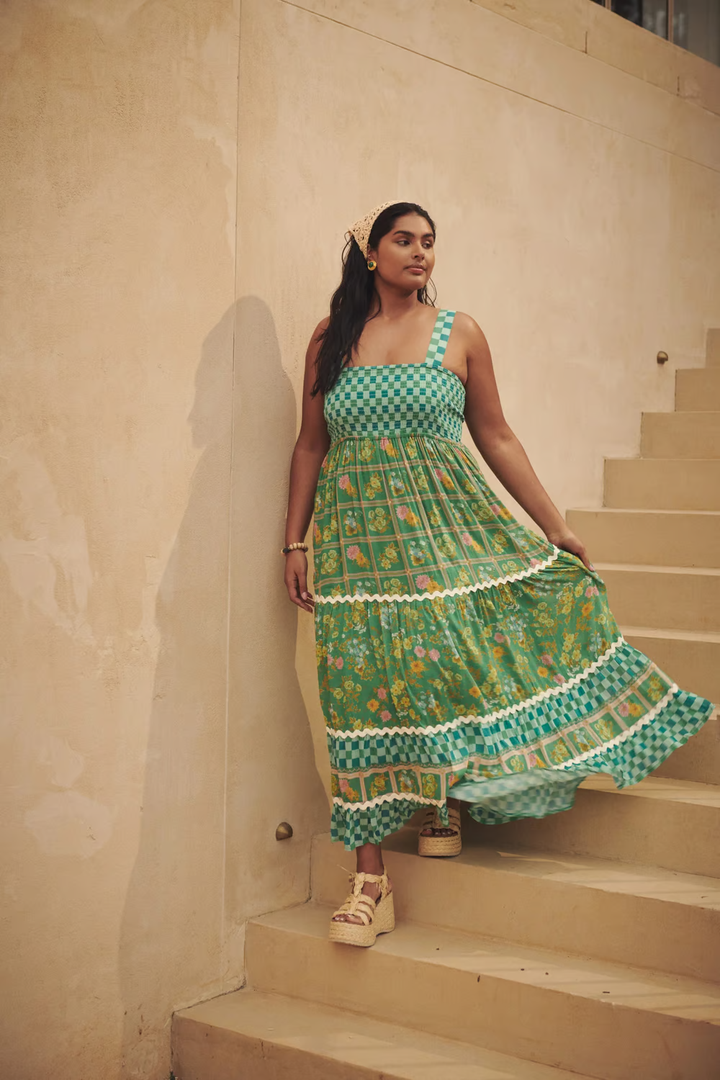 Maxi Boho Dress Basil - Sunlit Dreams