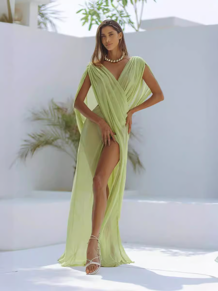 Phoenix - Robe de plage sans manches en tissu ajouré