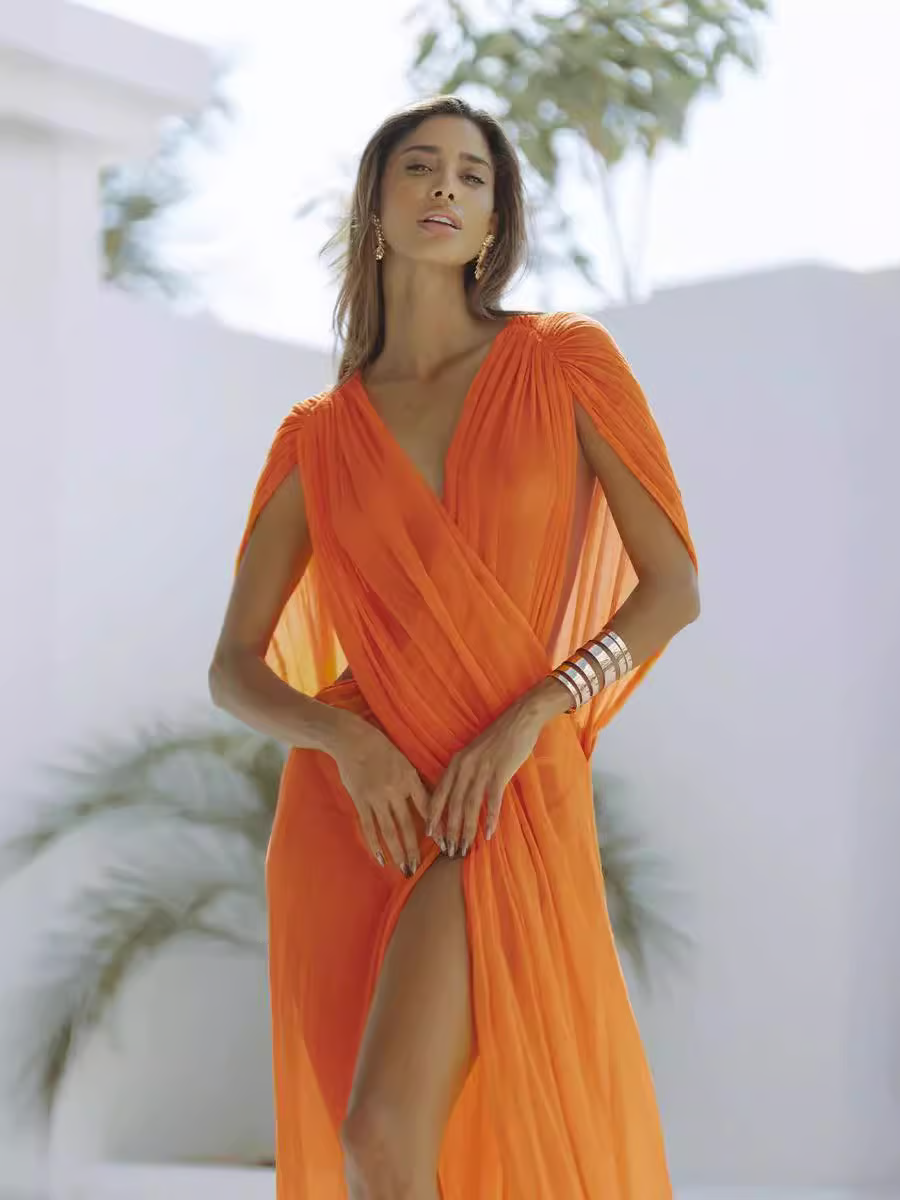 Phoenix - Robe de plage sans manches en tissu ajouré
