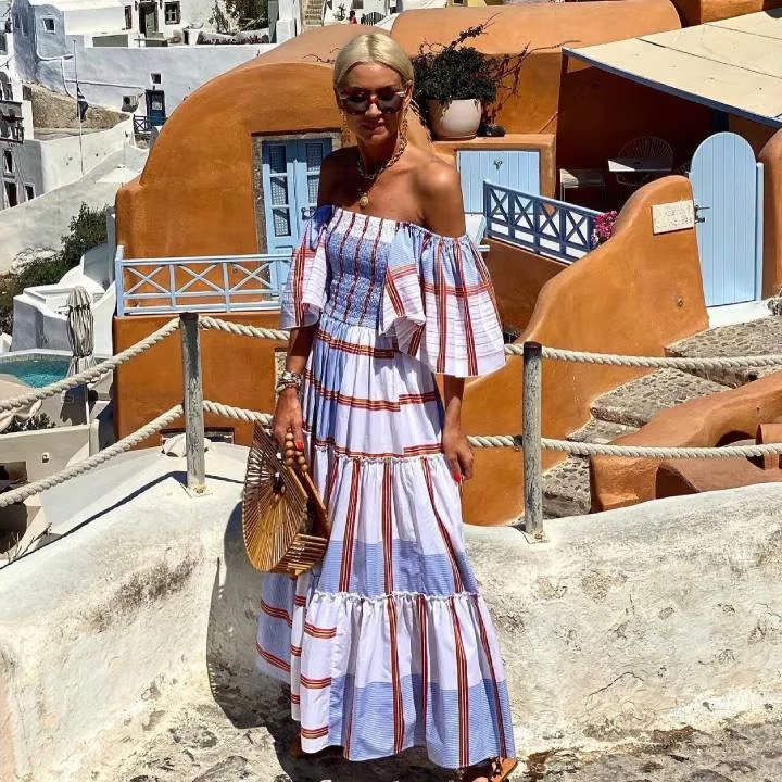 Fallon - Luxe Maxi Robe Imprimée en Fleurs Mexicaines