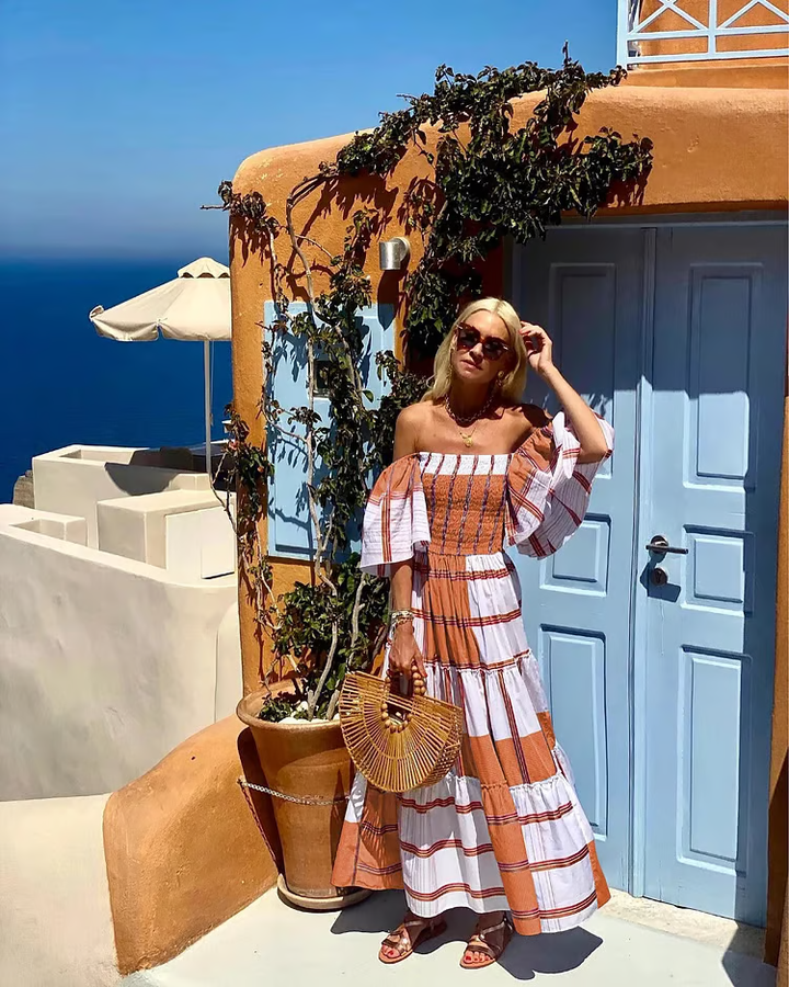 Fallon - Luxe Maxi Robe Imprimée en Fleurs Mexicaines