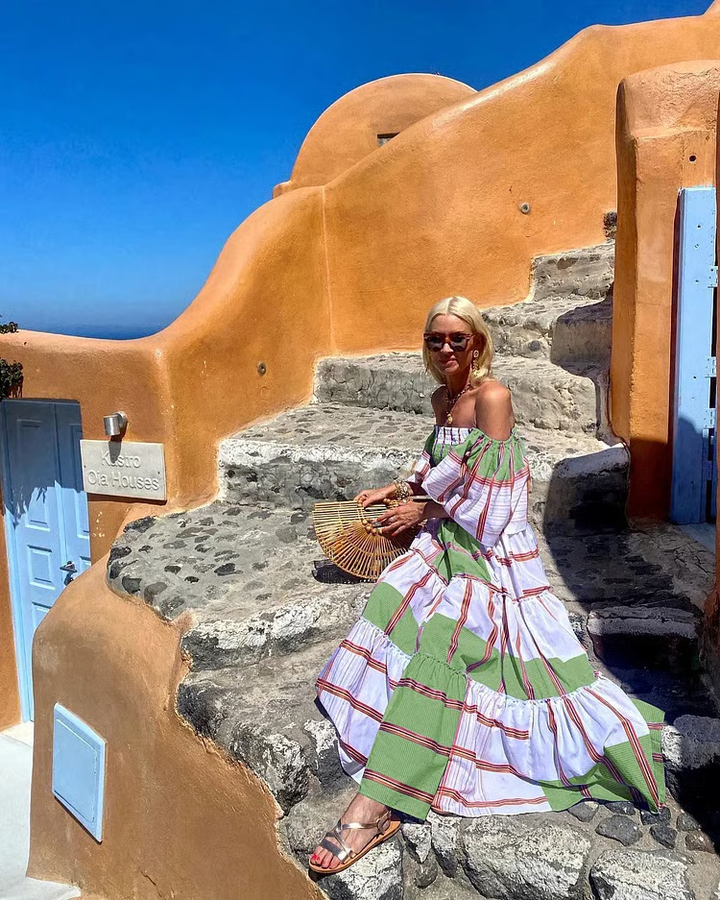 Fallon - Luxe Maxi Robe Imprimée en Fleurs Mexicaines