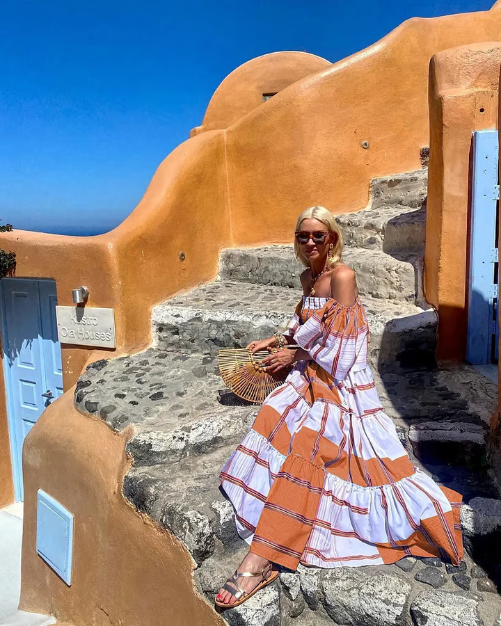 Fallon - Luxe Maxi Robe Imprimée en Fleurs Mexicaines