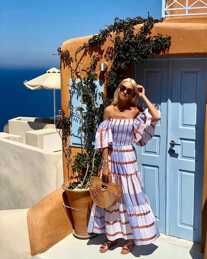 Fallon - Luxe Maxi Robe Imprimée en Fleurs Mexicaines