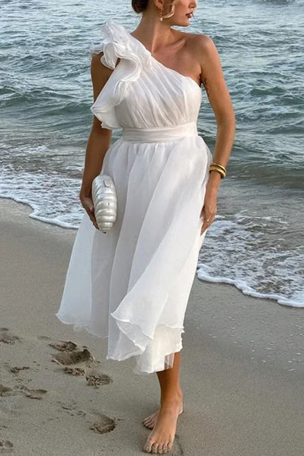 Bellamy - Robe d'été élégante au design asymétrique
