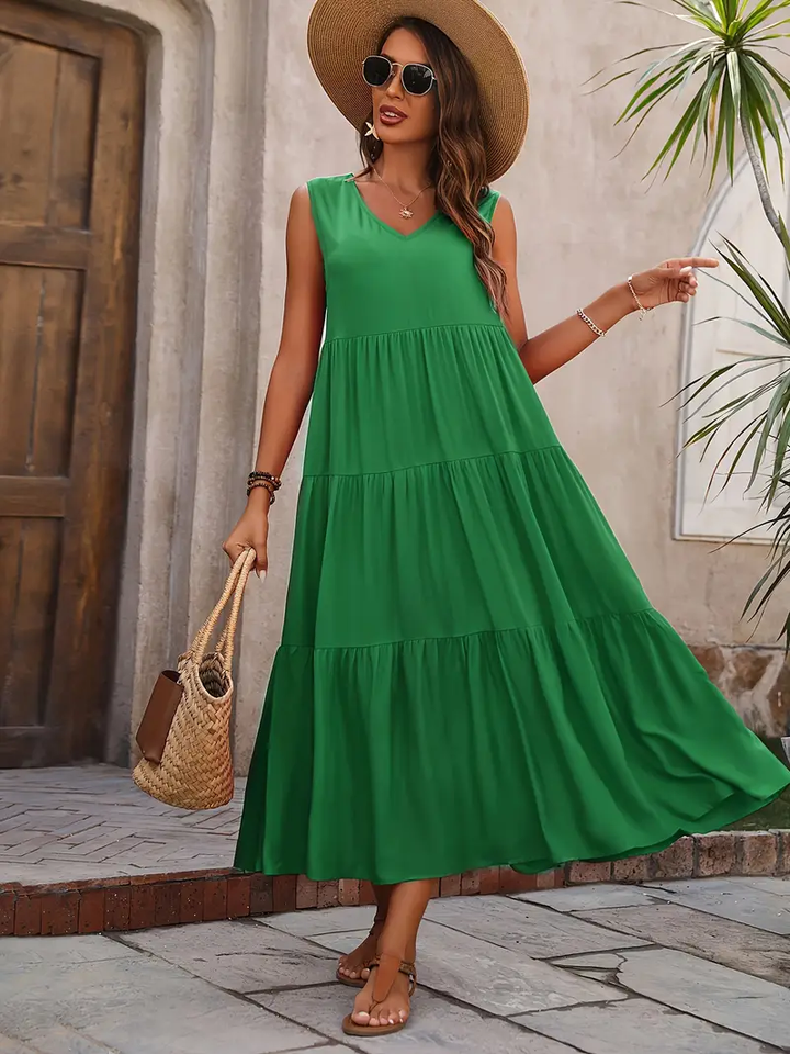 Lone - Robe ample décontractée avec ourlet à volants