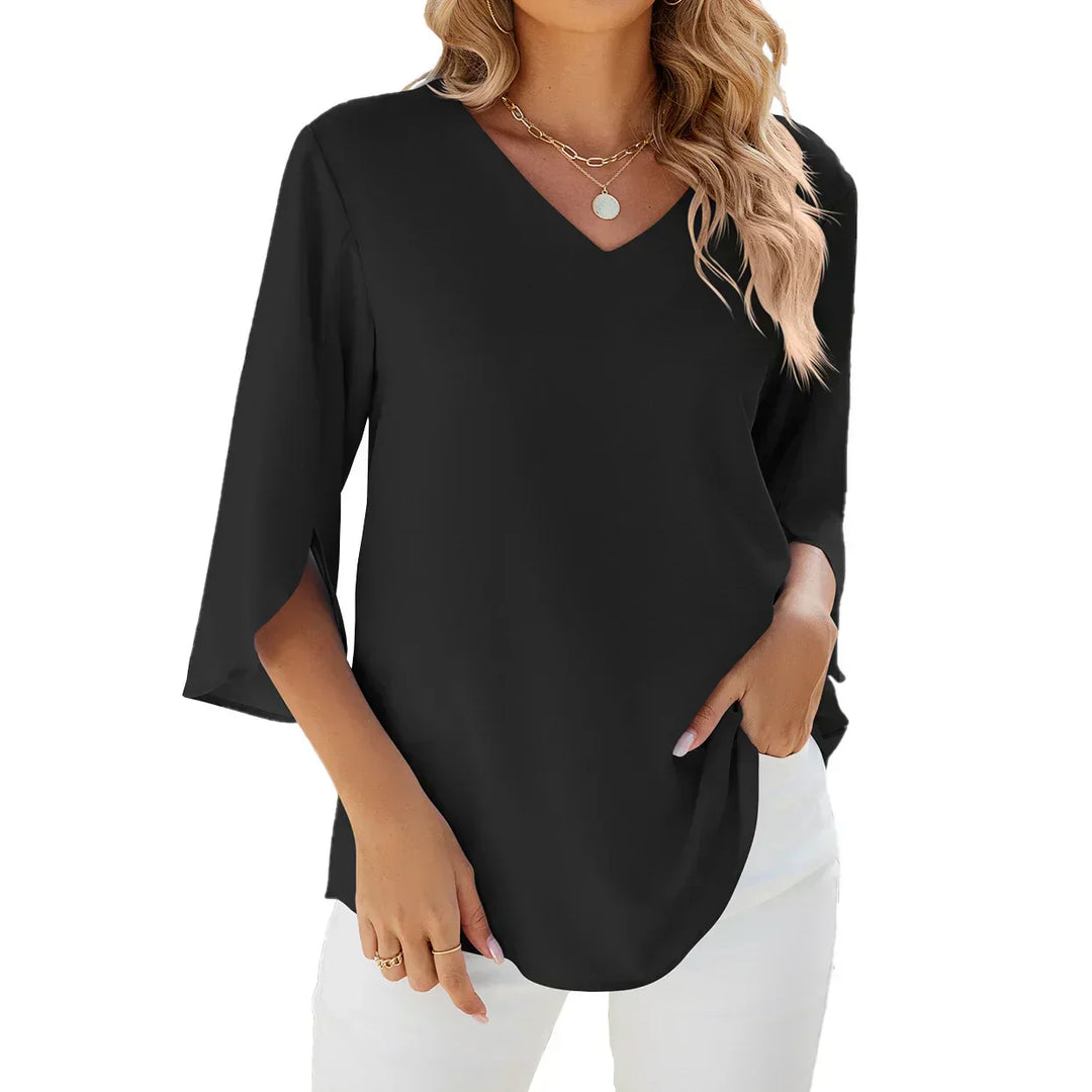 CARA - Blouse à décolleté en V
