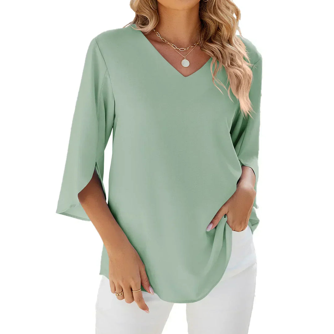 CARA - Blouse à décolleté en V