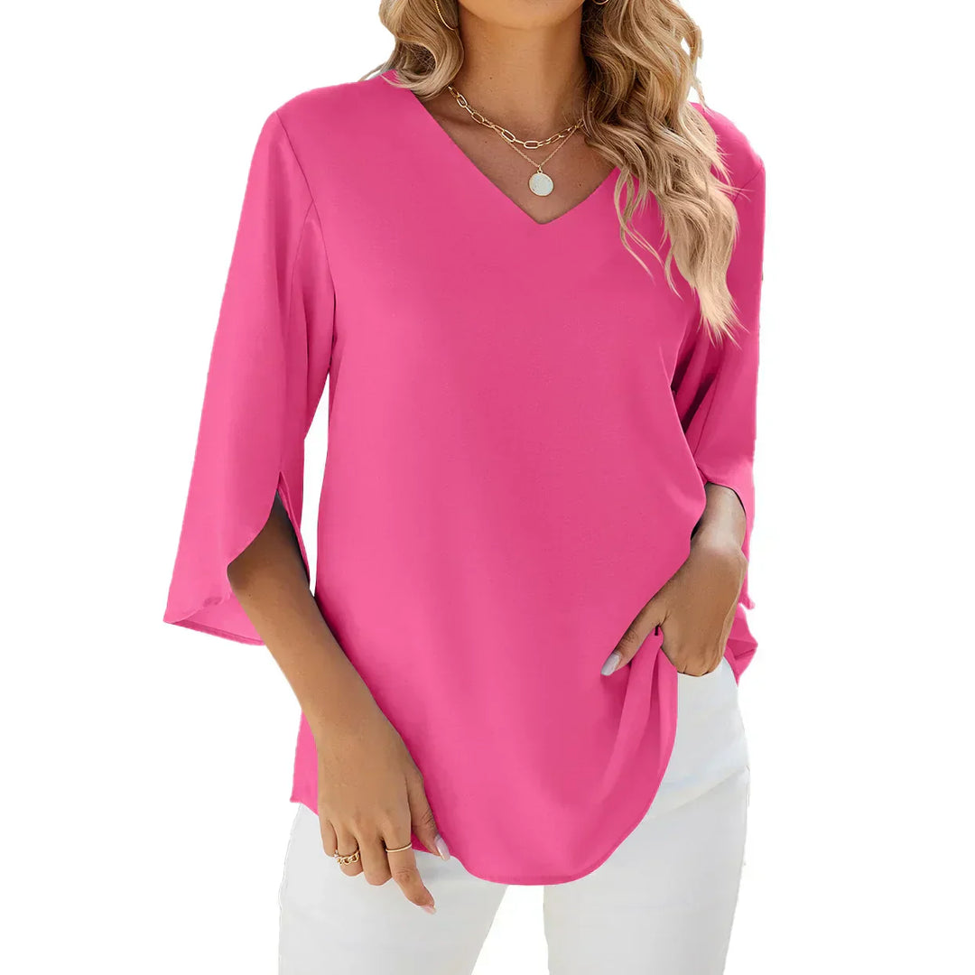 CARA - Blouse à décolleté en V