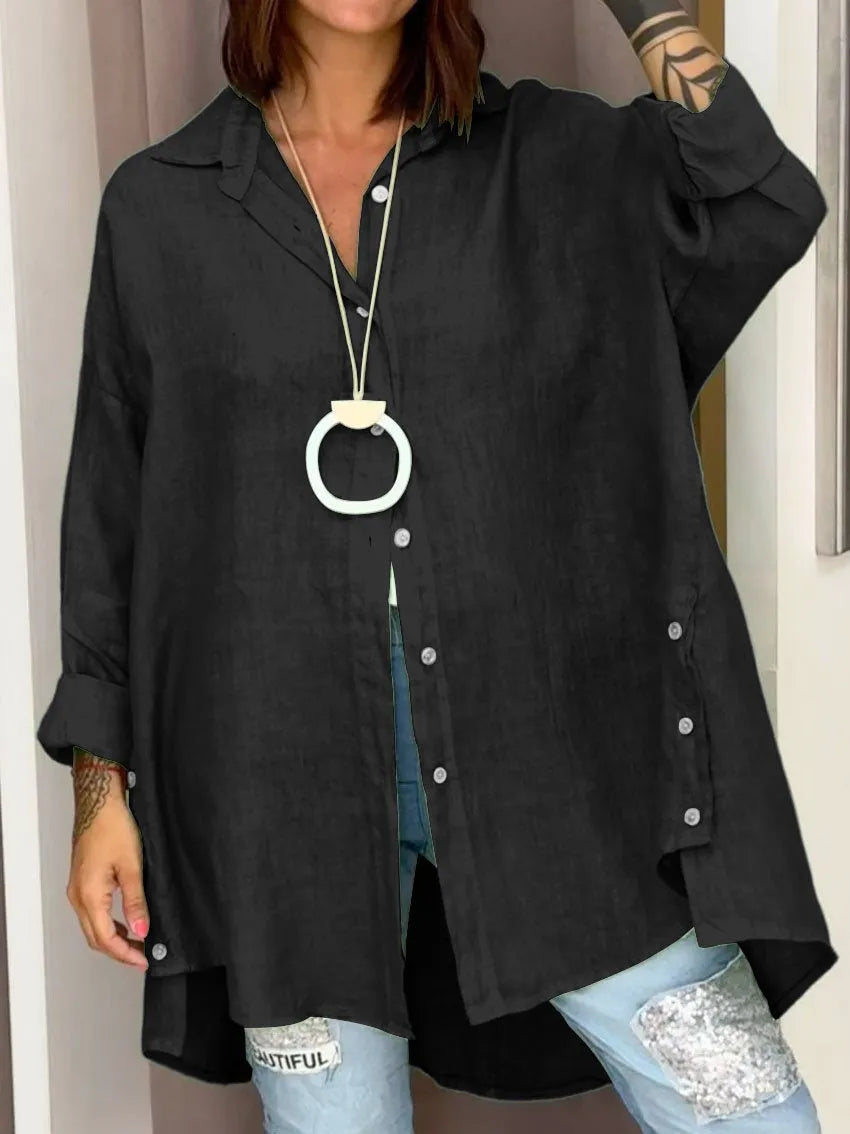 Sophia™ - Oversized Button-Up Chemise