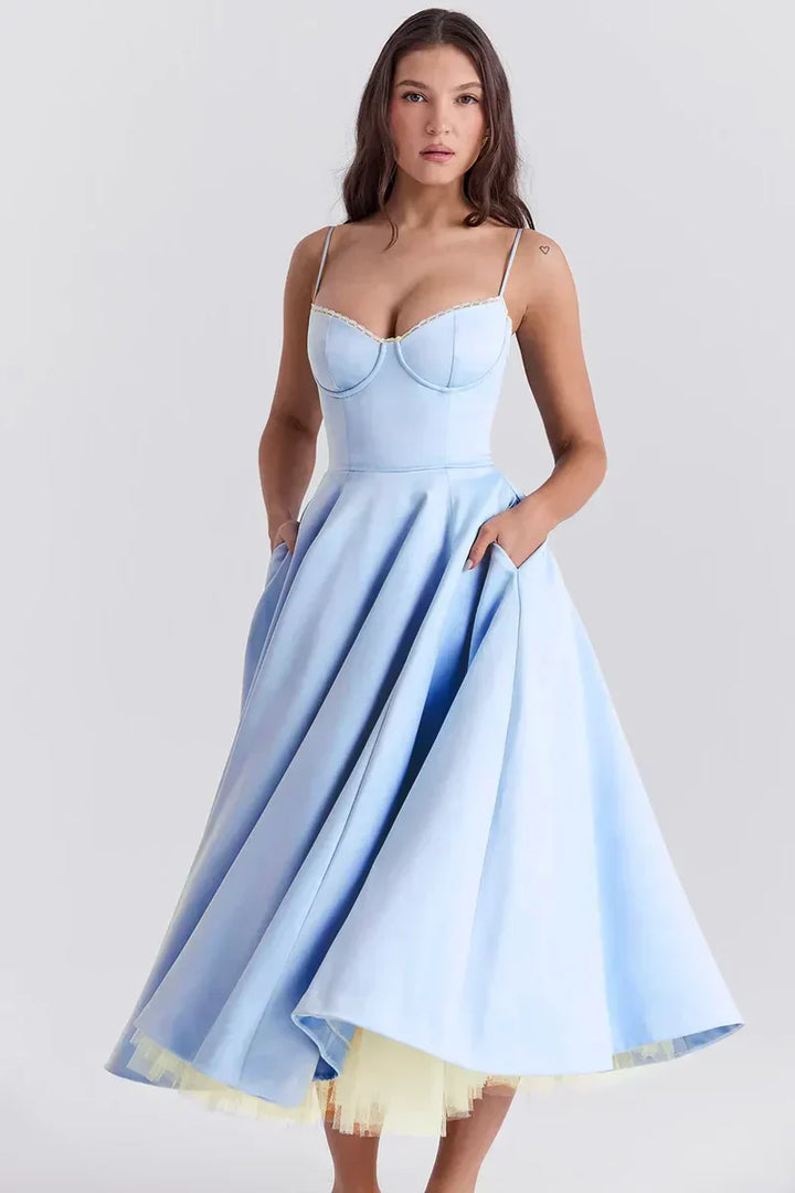 Minerva - Robe de Luxe à Bretelles Spaghetti pour Princesse