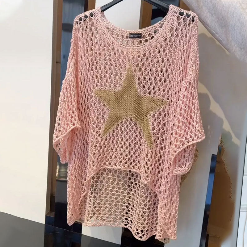 Jiah™ - Pull en Tricot Étoilé