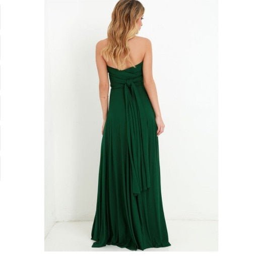 Henley - Robe Longue V-Neck à Bretelles Colorées
