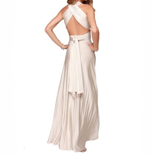 Henley - Robe Longue V-Neck à Bretelles Colorées
