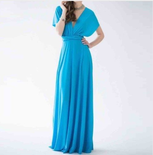 Henley - Robe Longue V-Neck à Bretelles Colorées