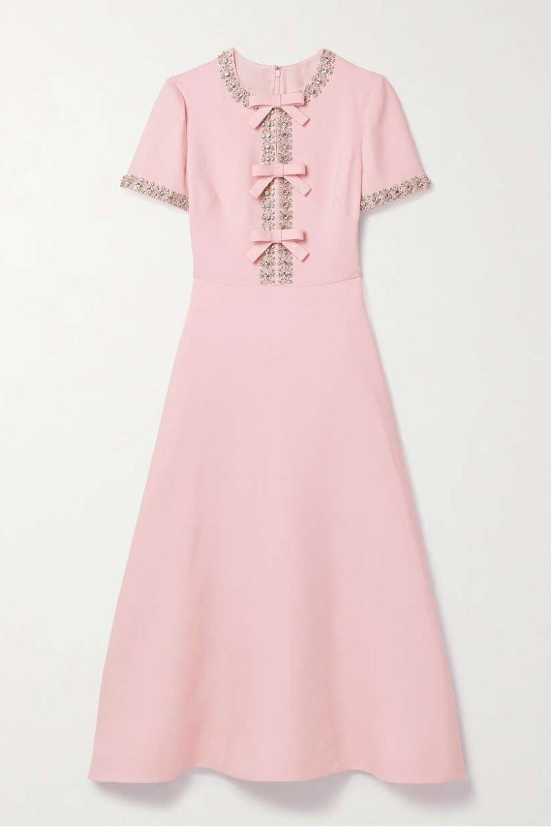 Sybil - Robe de Luxe en Strass avec Détail Nœud